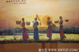 《傣族风情系列-晚归》 183×97cm